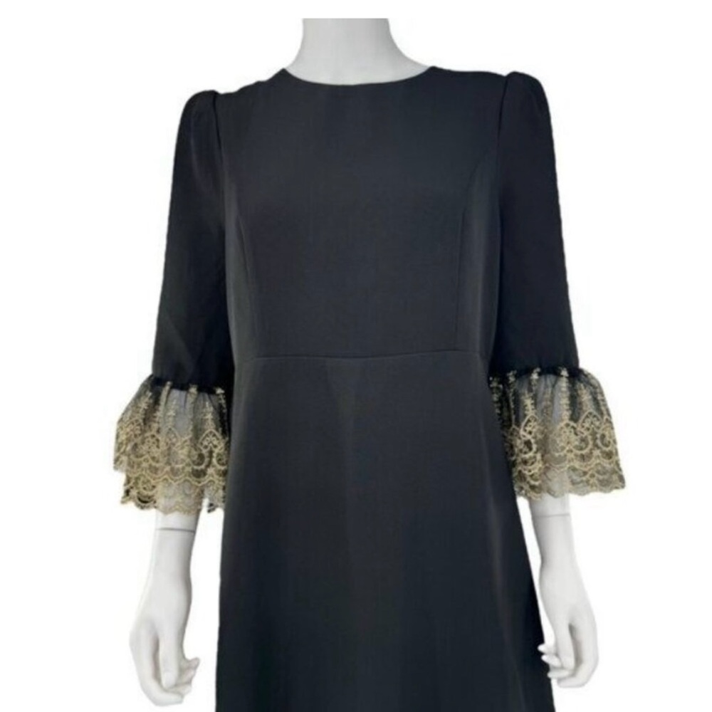 Pomander Place NEW Black Lillith Gold Lace Formal Maxi Dress Size XXXL NWT - Picture 3 of 5